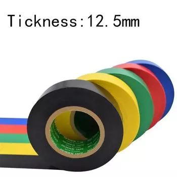Изоляционная лента из ПВХ, красная, желтая, зеленая, синяя, черная, изолента, супер-липкая, водонепроницаемая лента из ПВХ, 1 рулон 20 м белый