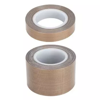 Изоляционная лента из стеклоткани из ПТФЭ, высокотемпературная клейкая лента из ПТФЭ для вакуумного упаковщика, импульсное уплотнение 0.18x13mm / 0.01x0.51in