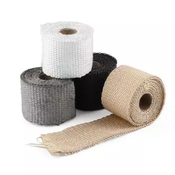 Изоляционная лента из стекловолокна 50 мм x 1 м, лента для выпускного коллектора, теплоизоляционная пленка, аксессуары для мотоциклов чёрный