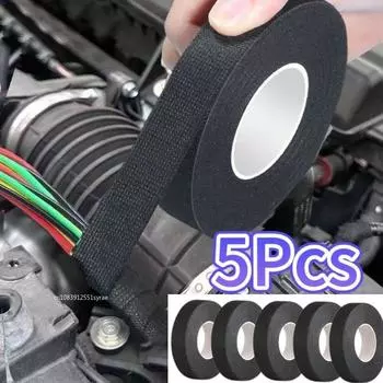 Изоляционная лента Термостойкая лента для жгутов Изоляционная автомобильная тканевая лента Водонепроницаемые шумоизоляционные клейкие ленты 9mm (0.35inch)&15M (590.6inch)