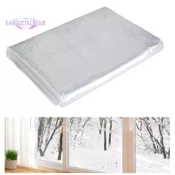 Изоляционная пленка для зимних окон, прозрачная, устойчивая к разрыву, простая установка, оконная крышка для утепления, изоляционная полиэтиленовая пленка 2M