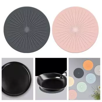 Изоляционная прокладка, термостойкая, легкая в очистке, круглый пищевой силиконовый обеденный стол для ресторана, отеля 10cm телесный/розовый
