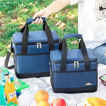 Изоляционная сумка большой емкости. Теплоизоляция. Герметичная утолщение и увеличение. Легко носить с собой. Холодильник для наружного продукта. Navy Blue-Small 10L