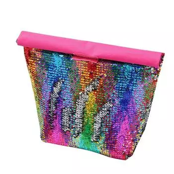 Изоляционная сумка с блестками для пикника на открытом воздухе, изоляционная сумка из алюминиевой пленки, сумка для обеда
