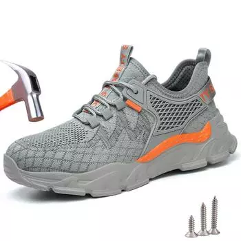 Изоляционная защитная обувь 6 кВ, мужские и женские рабочие кроссовки, защитные ботинки, противоударная, противопрокольная, дышащая рабочая обувь 37 серый