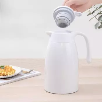 Изоляционный чайник из нержавеющей стали 316, 2000 мл, большой емкости, долговечный изоляционный чайник 2000ml белый