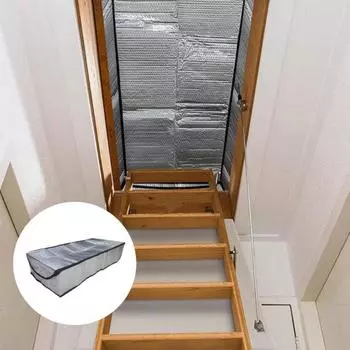 Изоляционный чехол для чердачной лестницы Застежка-молния Простая установка Энергосберегающая чердачная лестница Дверь Изолятор для лестницы Аксессуары серебряный