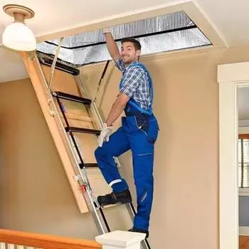 Изоляционный чехол для чердачной лестницы Застежка-молния Простая установка Энергосберегающая дверь для чердачной лестницы