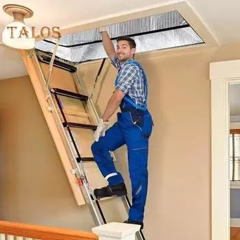 Изоляционный чехол для чердачной лестницы Застежка-молния Простая установка Энергосберегающая чердачная лестница Дверь Изолятор для лестницы Аксессуары серебряный