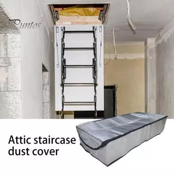 Изоляционный чехол для чердачной лестницы Застежка-молния Простая установка Энергосберегающая чердачная лестница Дверь Изолятор для лестницы Аксессуары серебряный