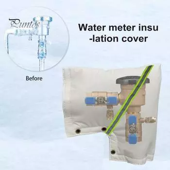 Изоляционный чехол для счетчика воды сохраняет тепло труб, защищает от замерзания и зимних температур, дизайн из ткани Оксфорд, водонепроницаемый изоляционный чехол хаки