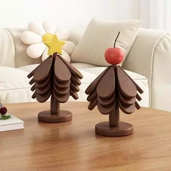 Изоляционный коврик из сосны и бамбука, украшение обеденного стола, изоляционный коврик в виде дерева и маленького дерева, креативная складная обеденная тарелка, форма дерева Three Star Style