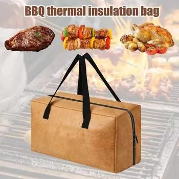 Изоляционный мешок для мяса, большая вместимость, застежка-молния, многослойная изоляция, легко моющийся, алюминиевая фольга, сумка для хранения