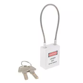 Изоляционный замок с тросом из нержавеющей стали, прочный и надежный жёлтый