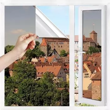 Изоляция Тепловой контроль Оконная тонировка Защитная взрывобезопасная стеклянная виниловая пленка для дома Солнцезащитная светоотражающая оконная пленка черная 40x100 cm