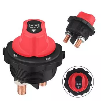 Изолятор выбора батареи, автомобильные аксессуары для квадроциклов, лодок, грузовиков, автомобилей, отключение аккумулятора, поворотный переключатель-разъединитель красный