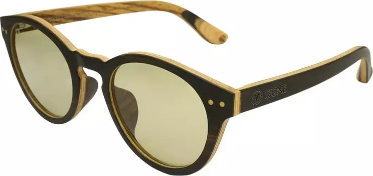 iZONE Высокоэффективные поляризованные солнцезащитные очки из дерева WOOD IDRIVE TAKUMI для гольфа [iZONE] женские P605-CG1 для вождения, рыбалки, (Черное золото) золотой