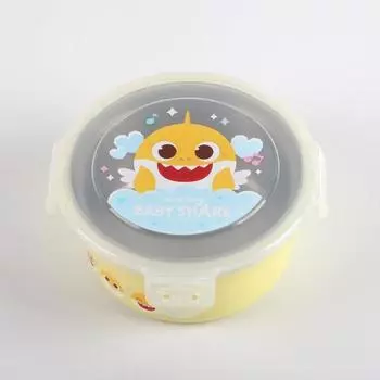 Izoum Pinkfong Infant New Series Baby Shark Многофункциональный контейнер для хранения из нержавеющей стали 370 мл, случайная доставка, 1 шт., Популярные корейские товары для родителей