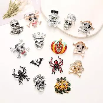 Изящная инкрустация бриллиантами, аксессуары для поделок, мультяшные животные, пауки, креативные универсальные украшения на Хэллоуин