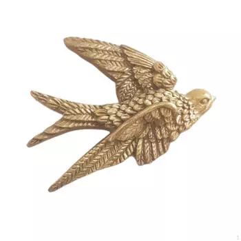 Изящная скульптура ласточки, элегантная фигурка птицы, акцент для домашнего декора 10cmx12cmx3cm