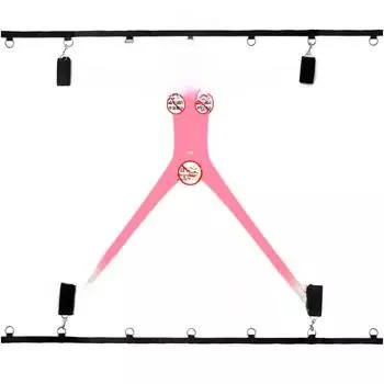 Изящная SM Кровать для сна с 7 стальными кольцами и регулируемыми наручниками и фиксаторами для ног