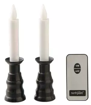 Изящная светодиодная свеча с дистанционным управлением, безопасная, черная FIN-381BK чёрный