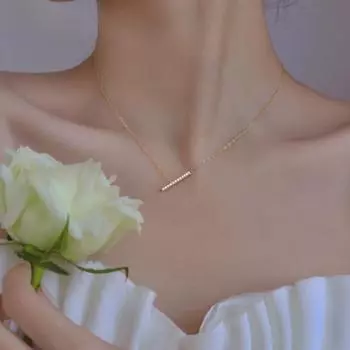 Изящное маленькое V-образное ожерелье из стерлингового серебра S925 пробы, женское, во французском стиле, легкая, роскошная, высококачественная, полностью бриллиантовая цепочка на ключицу 925
