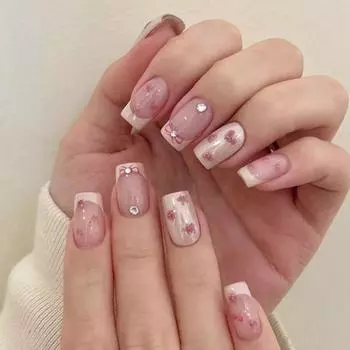 Изящные блестящие наклейки для ногтей в виде пентаграммы, любви и бабочек, самоклеящиеся наклейки для ногтей, руководства по декорированию своими руками, трафаретные инструменты, наклейка P16406