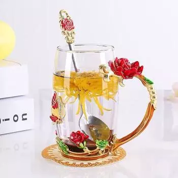 Изящные кружки для чая, кофе L красный