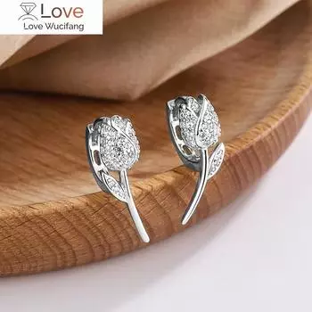 Изящные маленькие серьги-цветы для женщин, серебряные/золотые ювелирные изделия, нежные модные женские повседневные аксессуары