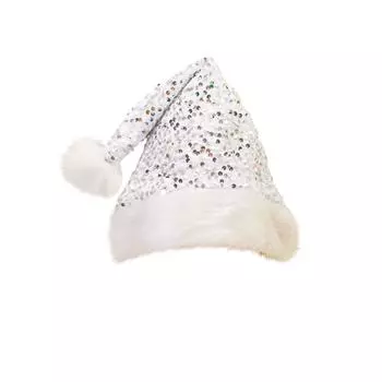 Изящные рождественские колпаки с пайетками Праздничные аксессуары для вечеринок для взрослых Удобные рождественские шляпы Отделка для праздничных торжеств Посиделок One Size