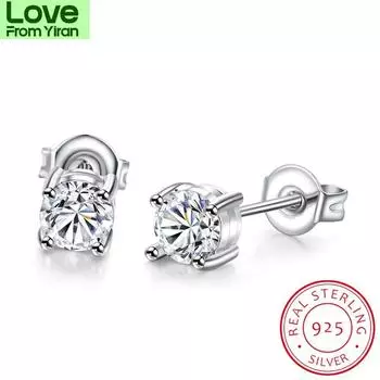 Изящные ювелирные изделия с серьгами-гвоздиками из циркония для женщин и женские серьги с кристаллами подойдут для свадебной вечеринки