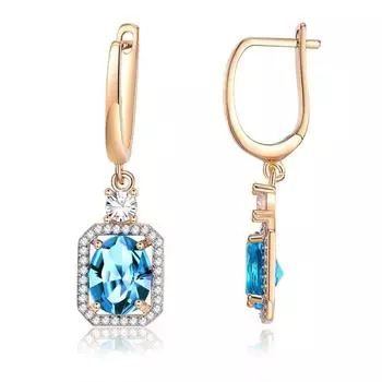 Изящные ювелирные серьги, роскошные блестящие разноцветные серьги-гвоздики из циркония для женщин, модные серьги цвета розового золота, подарок девушке