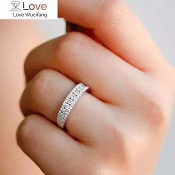 Изящные женские обручальные кольца в классическом стиле с ослепительным цирконием серебряного цвета для помолвки, нежное кольцо на палец 7