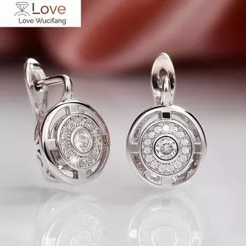 Изящные женские серьги-кольца для помолвки, ослепительные хрустальные украшения с изящным стилем, модные женские свадебные аксессуары