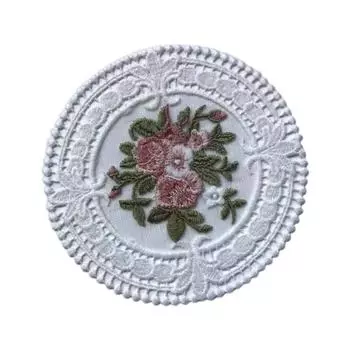 Изящный коврик для стола, полый вязаный дизайн, обеденное место жёлтый