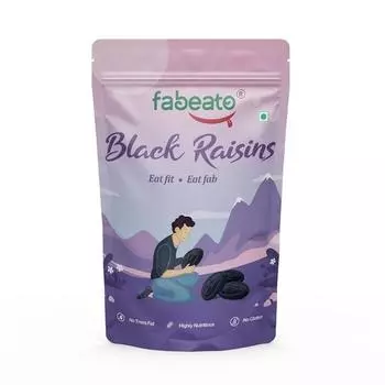 Изюм Fabeato Premium Afghani Black (Без косточек) 200 грамм|Кали Кишмиш|Высокое содержание антиоксидантов-свежий, 200 грамм
