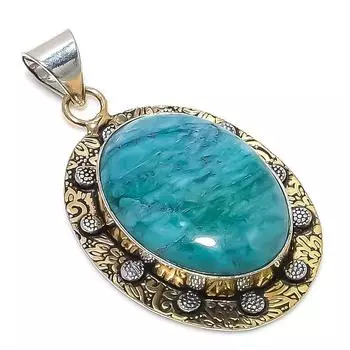 Изумруд Скоты натуральный драгоценный камень ювелирное изделие ручной работы двухцветный кулон 2.29 i0q00