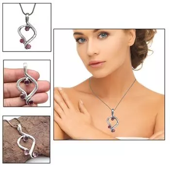 Изумрудный драгоценный камень унисекс женский подарок для нее серебряный ювелирный кулон 2