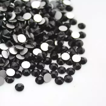 Известные красивые женские глянцевые ногти для макияжа, украшения для рукоделия, инструмент «сделай сам», стразы, черный цвет Ss20 чёрный