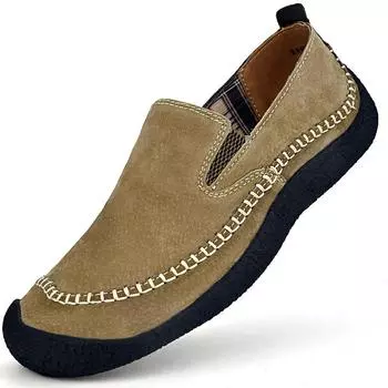 Известные высококачественные мужские кожаные туфли с одной педалью, повседневные туфли для папы на мягкой подошве 38 серый