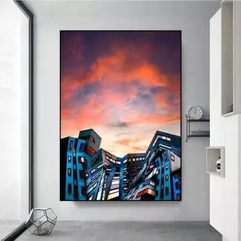 Известный Архитектурный Особняк Абстрактная Витая Печать Плакатов Лестницы Холст Картина Настенная Картина Для Гостиной Домашний Декор Без Рамки 21*30cm