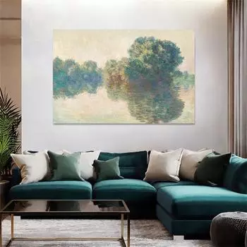 Известный художественный плакат Моне Живерни с изображением реки Сены, художественная печать, украшение для дома на холсте 21cm30cm NoFrame