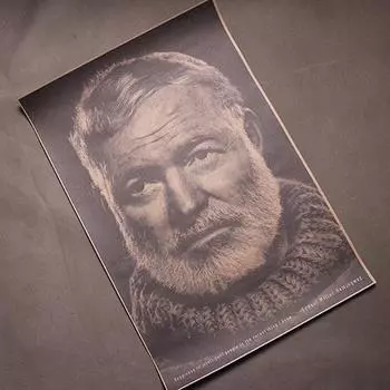 Известный писатель Хемингуэй, старый фотоплакат «Старик и море», ретро-плакат со знаменитостями 1pc