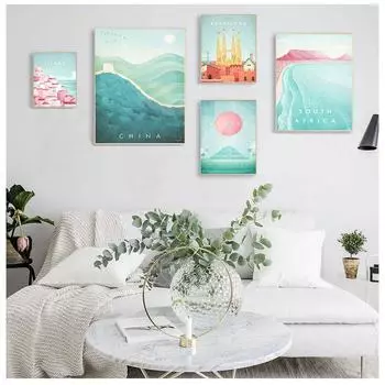 Известный Всемирный Туризм Римский Плакат Испанские Живописные Места Холст Картина Настенный Художественный Плакат 21cm30cm NoFrame