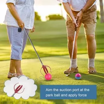 Извлекатель мячей для гольфа, выдвижной захват для мячей для гольфа для воды, портативный телескопический захват мячей для гольфа красный