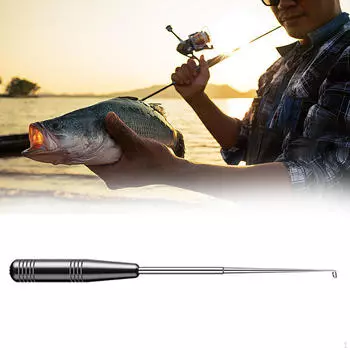 Извлекатель рыболовных крючков, съемник рыболовных крючков, удобный, простой в использовании, легкий инструмент для извлечения black with bag