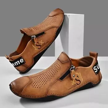 Извлеките остатки из шкафа и устраните утечки.. Кожаные туфли для повседневной мужской обуви. Новые полые одинарные туфли. 38