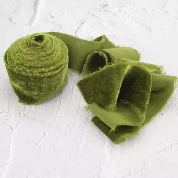 Изысканная бархатная лента ручной работы для сезонного декора дома и кухни в классическом стиле - 1 рулон 1,5 дюйма x 1 ярд бархатной ленты с оверлоком розовый