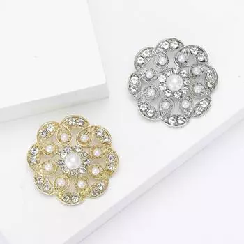 Изысканная брошь-цветок из высококачественного сплава со стразами, легкая, роскошная, универсальная, для женского костюма, свитера, корсажа, ювелирное украшение